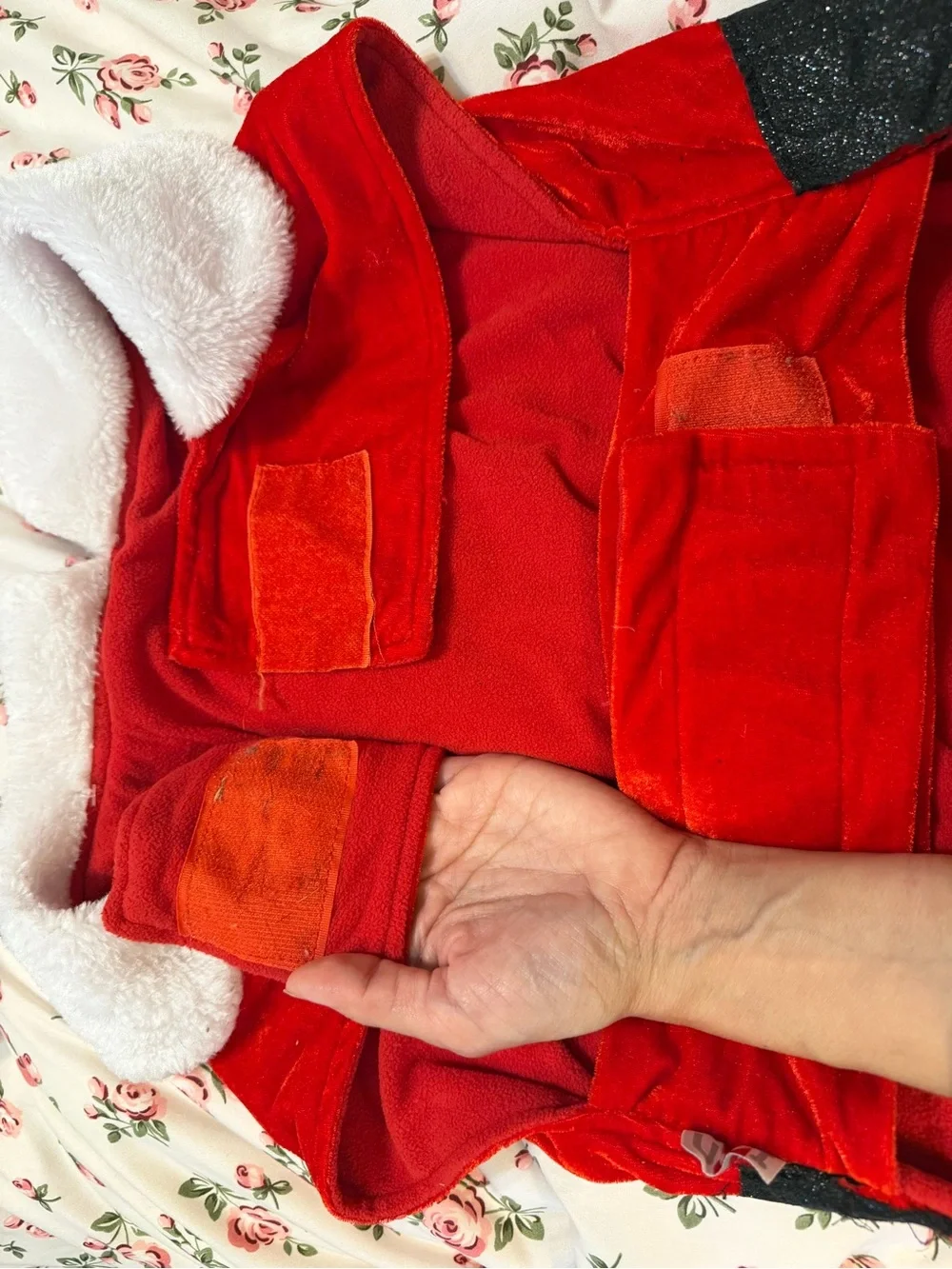 Doggie Santa Costume Set - Red & White Holiday Outfit